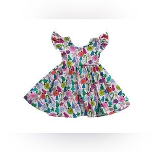 Dot Smile Kids Casual Winter Theme Dress - Multicolor